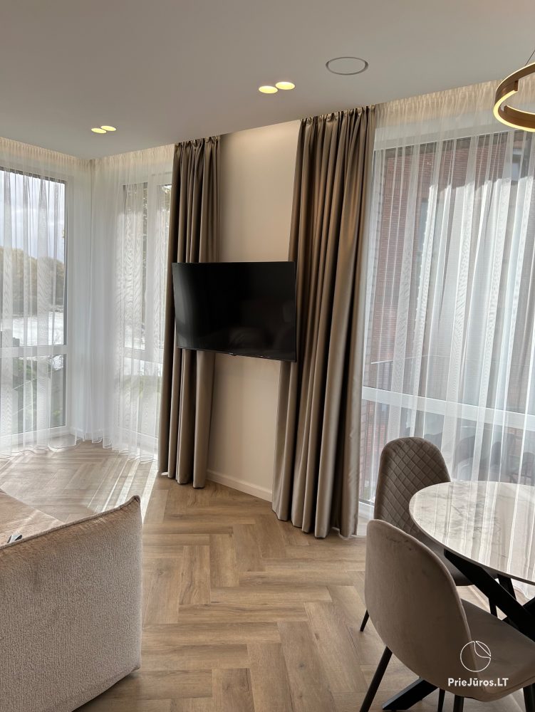 Apartamenty parkowe w centrum Kłajpedy. Nowe, przytulne mieszkanie 3-pokojowe z widokiem na jezioro, blisko Starego Miasta.