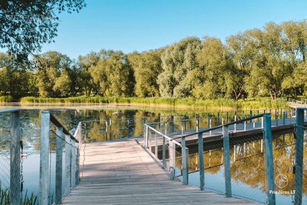 Apartamenty parkowe w centrum Kłajpedy. Nowe, przytulne mieszkanie 3-pokojowe z widokiem na jezioro, blisko Starego Miasta.