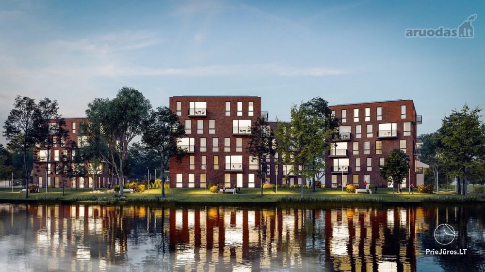 Apartamenty parkowe w centrum Kłajpedy. Nowe, przytulne mieszkanie 3-pokojowe z widokiem na jezioro, blisko Starego Miasta.