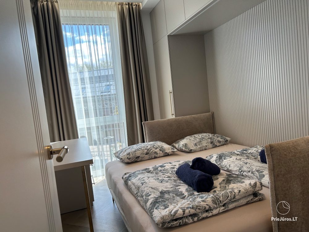Apartamenty parkowe w centrum Kłajpedy. Nowe, przytulne mieszkanie 3-pokojowe z widokiem na jezioro, blisko Starego Miasta.
