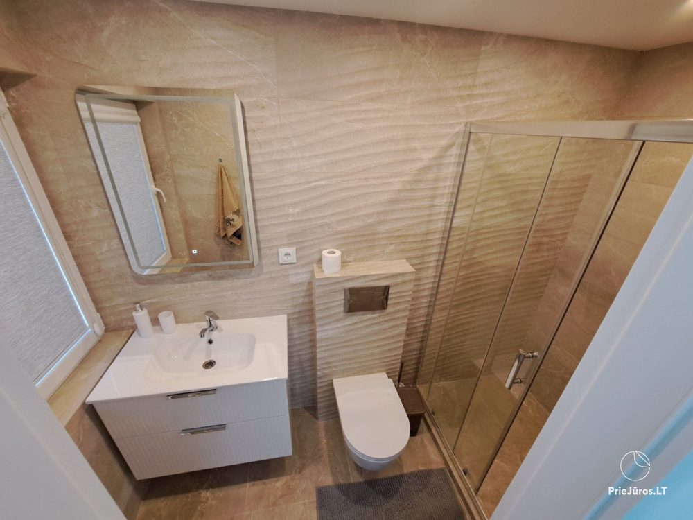 Do wynajęcia stylowy apartament z prywatnym podwórkiem i przytulnym domem z widokiem na lagunę w Preila