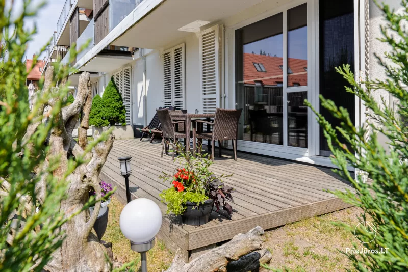 Dwa pokoje apartamenty w Nidzie, Mierzeja Kurońska z tarasem, huśtawki