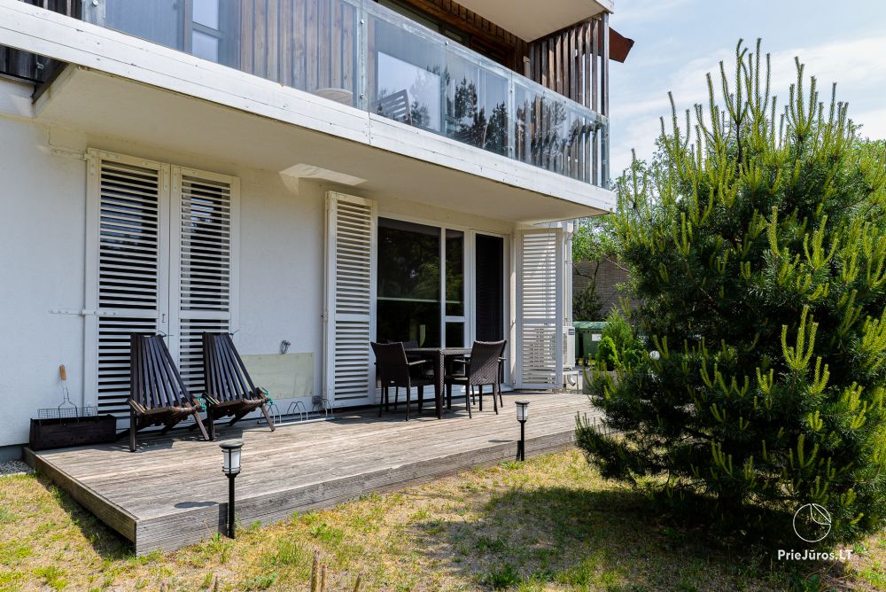 Dwa pokoje apartamenty w Nidzie, Mierzeja Kurońska z tarasem, huśtawki