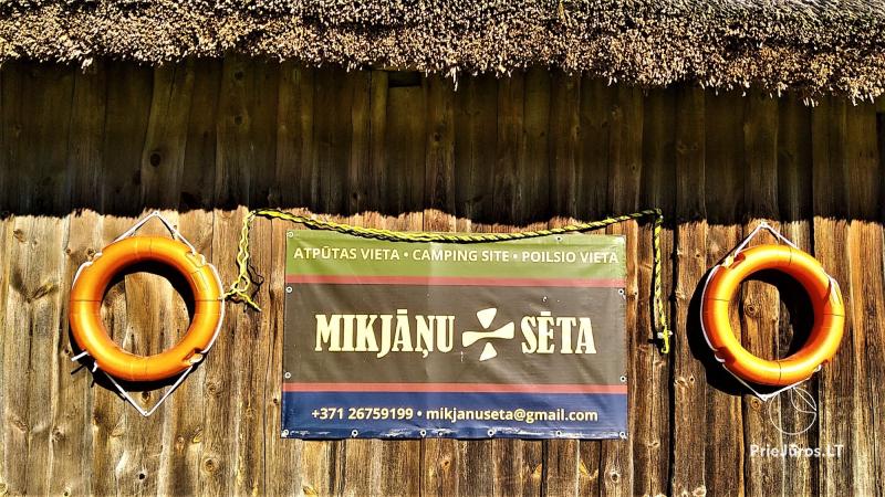 Miejsce na wakacje 100 m do wydm MIKJĀŅU SĒTA: domki, camping