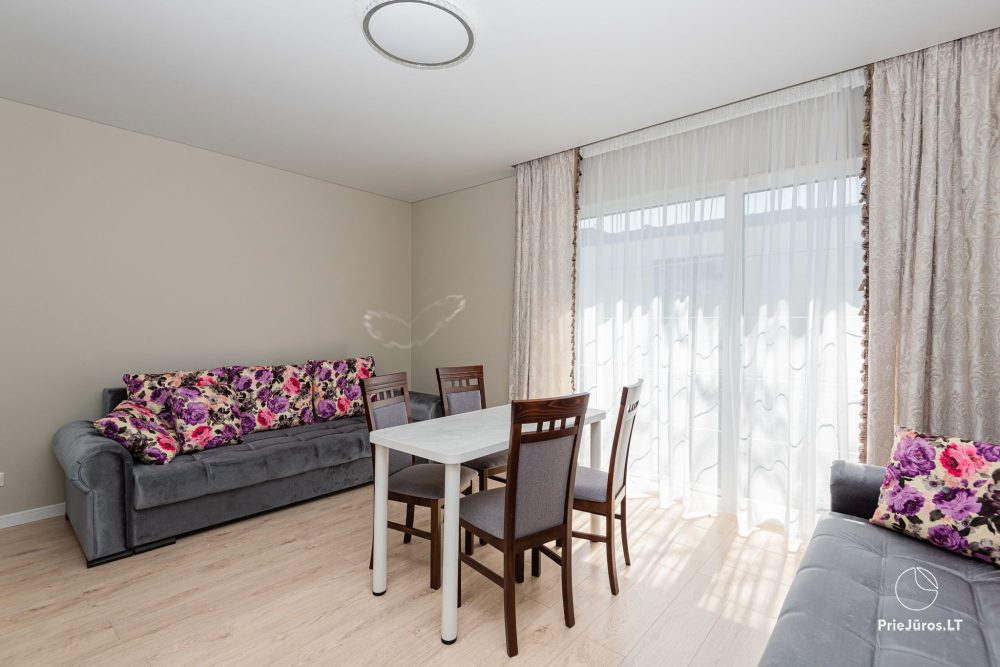 Jeden i Dwa pokojowe apartamenty w Połądze. Apartamenty dla 2-5 osób