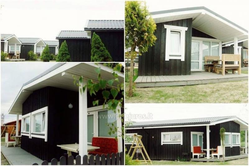  Nowe jednopokojowe, dwupokojowe drewniane domy w Sventoji