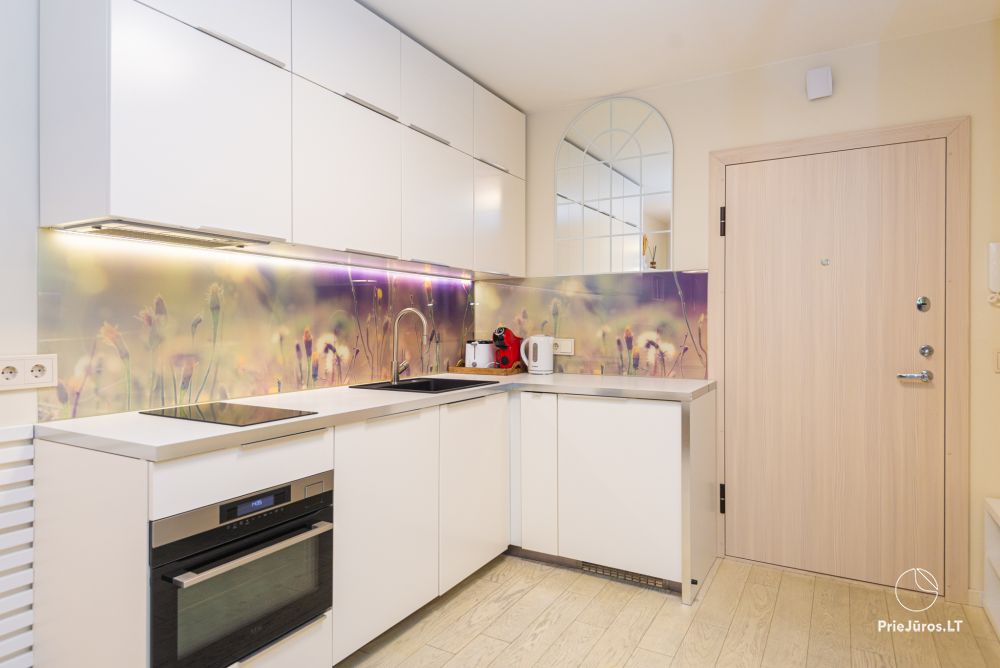 Nowy przestronny apartament Nidos Vilnelė z tarasem i bezpłatnym miejscem parkingowym w Nidzie