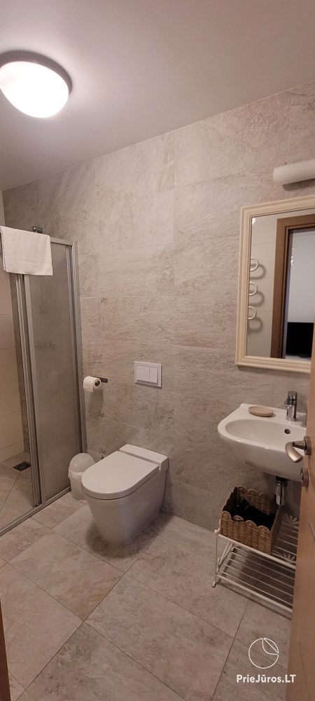 Przytulny apartament w miejscowości Preila z tarasami i widokiem w pobliżu Zalewu Kurońskiego