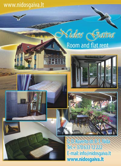Nidos gaiva. Flat and Room Rental in Nida